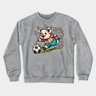 Football player piggy Crewneck Sweatshirt